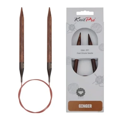 Imagen de KnitPro K31076 Agujas de Tejer, Madera, Colores Variados, 8,00 mm