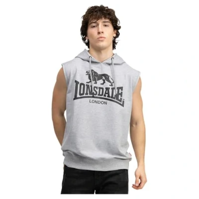 Imagen de Lonsdale ÄRMELLOSES MIT Kapuze Normale Passform Bignor Top, Hombre, Talla: XL, Marl grey black