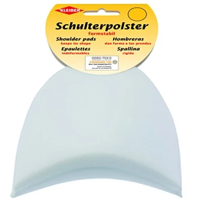 Imagen de Kleiber KH 1 Hombro de Acolchado con Gancho y Bucle Banda Media Luna, 50% Poliamida, Color Blanco, 10,5 x 13 5 cm