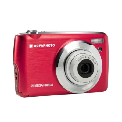 Imagen de AGFA Photo Realishot DC8200 Cámara Digital compacta (18MP, vídeo Full HD, Pantalla LCD de 2,7 Pulgadas, Zoom óptico 8X, batería Litio y Tarjeta SD 16 GB) Rojo