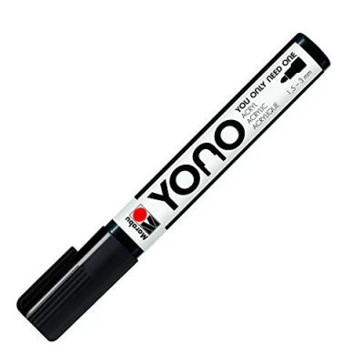 Imagen de Marabu YONO 12400103073 Rotulador acrílico versátil con punta redonda japonesa de 1,5 a 3 mm, base agua, resistente la luz y al para casi todas las superficies