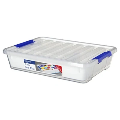 Imagen de Sistema Storage Contenedor, Polipropileno, con Bandeja, Plástico, Transparente, 3.8 litros