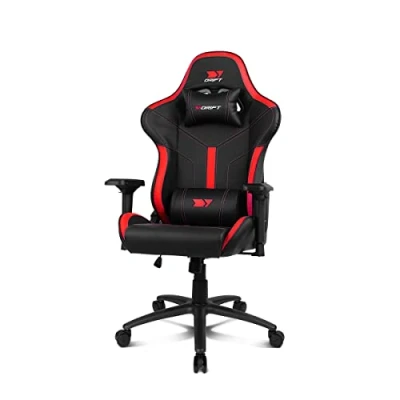Imagen de Silla gaming Drift DR350, Polipiel, Reposabrazos 4D, Ruedas silenciosas, Inclinación, Rojo