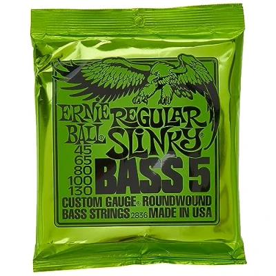 Imagen de Ernie Ball Regular Slinky Cuerdas para bajo eléctrico de 5 cuerdas, entorchado níquel, calibre 45 130