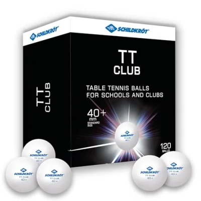 Imagen de Donic Schildkröt Pelotas de Tenis Mesa TT Club, para Entrenamiento, Calidad Poly 40+, 120 Piezas en Caja Grande, Blanco, 608532