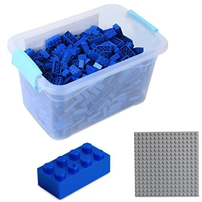 Imagen de Katara Juego De 520 Ladrillos Creativos En Caja con Placa Construcción 100% Compatibles Lego Classic, Sluban, Papimax, Q Bricks Azul