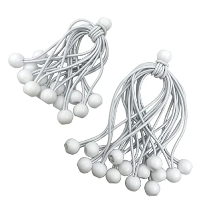Imagen de Tensores Elasticos,Tensor Bola Tensores,30 Piezas Profesionales con para Marquesinas Cortinas de Jardín,Tensor Goma Blanco Tensor Lonas