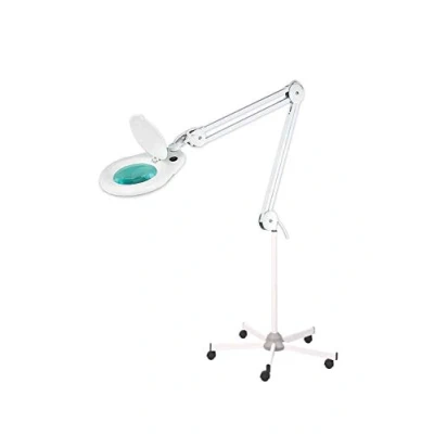 Imagen de Lampara Flexo Lupa Profesional 60 led 5X. Pie 5 brazos metalico con Ruedas. Leds de bajo Consumo. Gran estabilidad