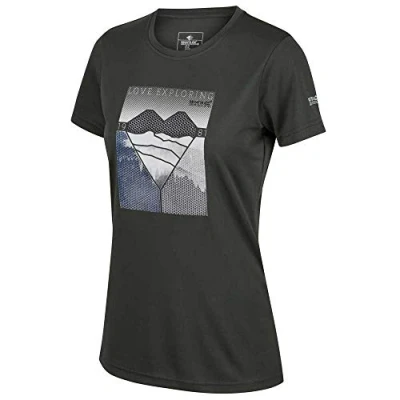 Imagen de Regatta Fingal V Camiseta De Deporte Manga Corta Y Tejido Secado Rápido con Estampado Gráfico T Shirts/Polos/Vests, Mujer, Blue Aster gradi, 24