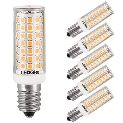 Imagen de Bombillas LED E14, LEDGLE Lámpara de 8W Equivalente a Halógena 80W, Blanco Cálido 3000K, 88 LEDs 700lm, 360 Ángulo Haz, No Regulable, 6 Unidades