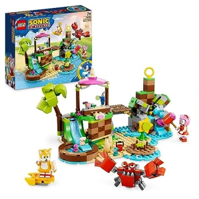 Imagen de LEGO 76992 Sonic The Hedgehog Isla de Rescate Animales Amy, Juguete Construcción con 6 Personajes, Incluidas Las Figuras Amy y Tails, Regalos para Niños Niñas A Partir 7 Años