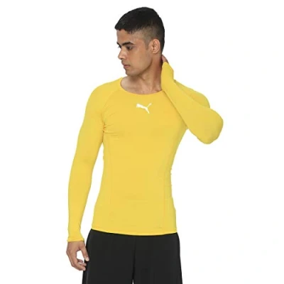 Imagen de Puma LIGA Camiseta de manga larga, Hombre, Talla: XL, Gelbschwarz