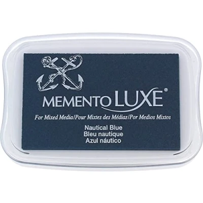 Imagen de Tsukineko Memento Luxe de tamaño Natural náutico Tampón para Sello, Color Azul, Madera, Nautical Blue, OS