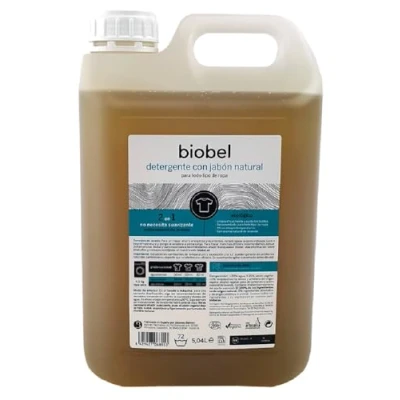 Imagen de Biobel Detergente Líquido para Ropa 100% Natural con Aceite Esencial de Lavanda Enriquecido Jabón Elimina Olores y Desinfecta 5 L