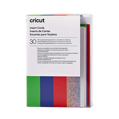 Imagen de Cricut inserción Escalas arcoíris 12,1 cm x 16,8 (tamaño Paquete de 30 para Uso con Alfombrilla Tarjetas, Rainbow Scales, 12.1cm 16.8cm Size R40), Cartón, Talla única