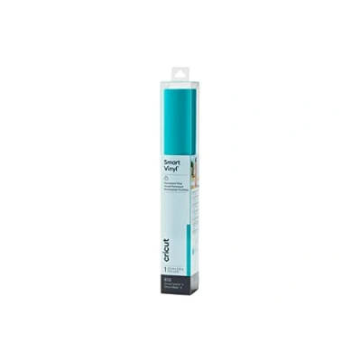 Imagen de Cricut Smart Vinyl Permanent 1 sheet 33cm x Aqua, Cloruro de polivinilo, 0.9m (3ft), 9, Talla única