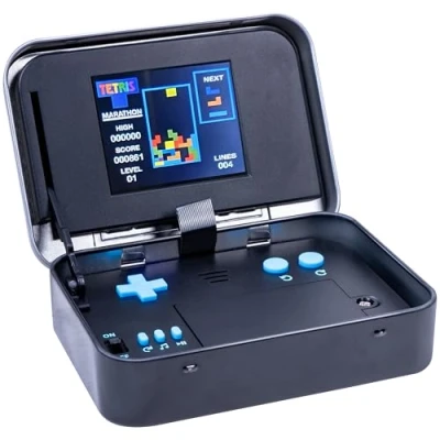 Imagen de Tetris Arcade en una Lata. Juego clásico de a Todo Color Mano 8 bits. Incluye 2 Modos Juego, Sprint y Maratón, Sonidos Originales jugabilidad. Producto Oficial Tetris.