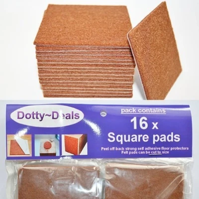 Imagen de 16x square self adhesive felt floor protector pads by Dotty Deals