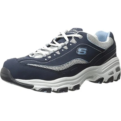 Imagen de Skechers D&#039;lites Dazzling Canvas, Zapatillas Mujer, Navy White, 40.5 EU