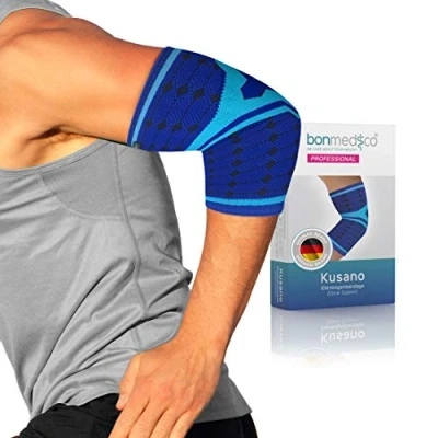 Imagen de bonmedico Coderas para Tendinitis y Epicondilitis Banda de Compresion Brazo, Unisex Soporte Proteccion las Articulaciones del Codo