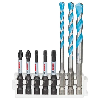 Imagen de Bosch Profesional Set de 8 Puntas atornillar Control y Brocas Multiuso Pick and Click, Accesorio para Taladro Impacto, Small