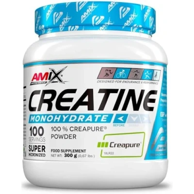 Imagen de AMIX Creatina Monohidratada Creapure en Bote de 300 g Ayuda al Aumento del Rendimiento y la Fuerza 100% Suplemento para Ganar Masa Muscular