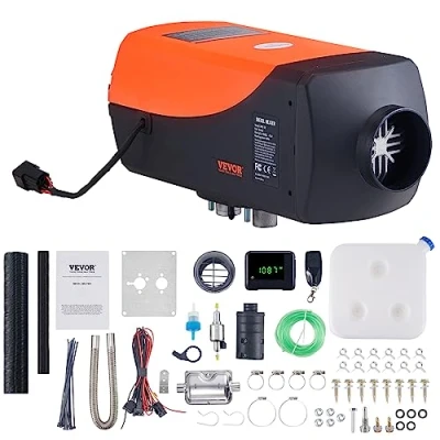 Imagen de VEVOR Calentador de Aire Diesel 12V 5kW Consumo 0,16 0,52 L/h Calefacción Estacionaria 8 36C Ajustable 15 20m² Control LCD Inteligente Mando a Distancia Depósito 10L para Camión Barco RV Interior