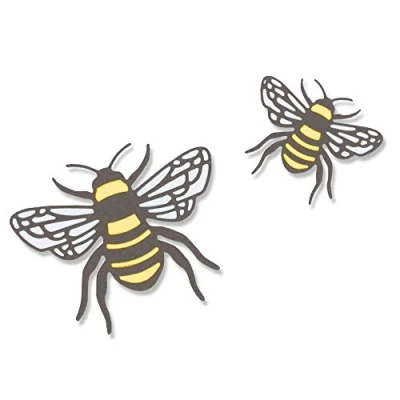 Imagen de Sizzix Set de Troqueles Thinlits 4 pzas 663852, Abeja Lisa Jones, Multicolor, Talla única