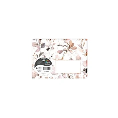 Imagen de Clairefontaine 55040C COLLECTION EUCALYPTUS, paquet de 20 enveloppes imprimées Pollen 114x162 120g, Rose 3