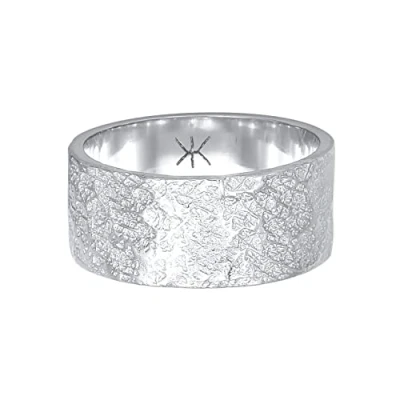 Imagen de Kuzzoi anillo para hombre oxidado macizo (7 mm) en Plata de ley 925, accesorio vintage con estructura espiga, distintivo hombres tamaño 60 66, 0601512921, 62,