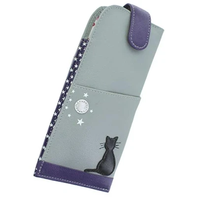 Imagen de Mala Leather Midnight Collection 5152_35 Funda de piel para gafas, gris, Taille unique