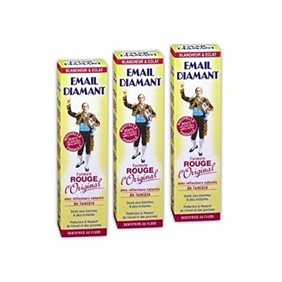 Imagen de Email Diamant 502050 Pasta blanqueadora Fórmula roja L&#039;Original 50 ml Pack de 3