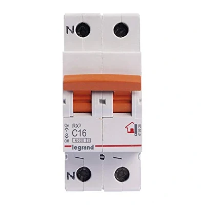 Imagen de Legrand 419925E Interruptor Automático magnetotermico RX3 10A, Curva C, 1P y N, ICC 6kA, Pack de 6