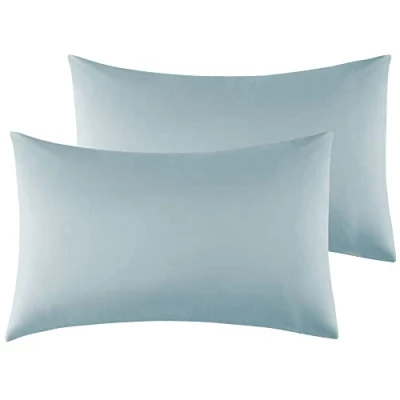 Imagen de Funda de Almohada 100% Microfibra 40 x 70cm, Juego 2 Fundas Extra Suave Hipoalergénicas Transpirable Verde