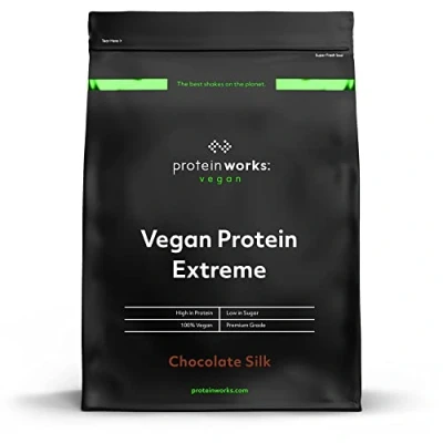 Imagen de Protein Works Proteína Vegana Extreme 100% A Base De Plantas Mezcla 5 Proteínas Vegetal En Polvo 57 Licuados Chocolate Suave 2kg