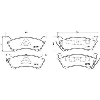 Imagen de BREMBO P 50 040 Juego de pastillas freno con avisador acústico desgaste clip émbolo accesorios MERCEDES BENZ: Clase ML