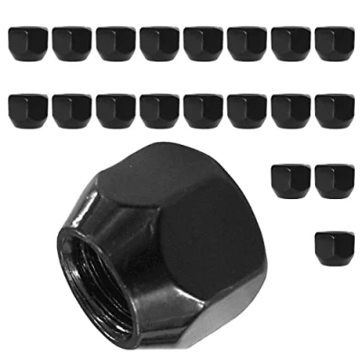 Imagen de 20x tuercas de rueda para llantas acero M12x1.5 HEX19 negras compatibles con Ford, Mazda, Toyota
