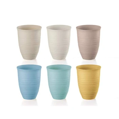 Imagen de Guzzini Tierra Juego de 6 vasos altos Post Consumed Recycled poliéster, multicolor, 9,8 cm