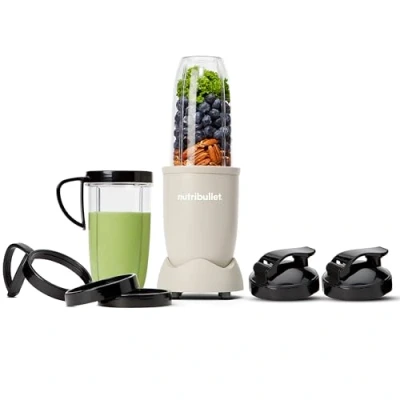 Imagen de nutribullet Pro 900 Watt, batidora personal, multifuncional, 900w potencia, vasos de 900ml y 700ml, Arena Mate, NB910MS