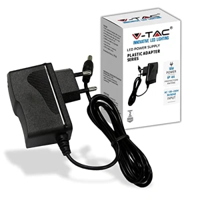 Imagen de V TAC Adaptador de Corriente 12V 18W 1,5A Fuente Alimentación para Cámaras, Tiras LED, Módems Transformador Doméstico Pantallas, Equipos Electrónicos Entrada AC 100 240V