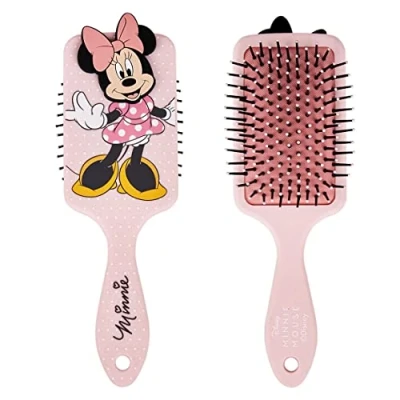 Imagen de Cepillo de Pelo Minnie Mouse Color Rosa Elaborado en Plástico ABS Duradero y Resistente Diseño con la Forma Producto Original Diseñado España