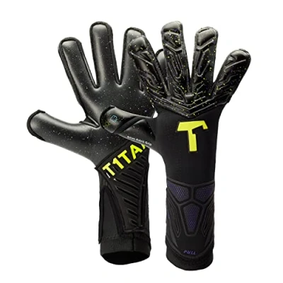 Imagen de T1TAN Guantes de Portero Alien Galaxy 2.0, para Adultos Futbol Unisexo Agarre 4 mm Talla 9