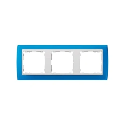 Imagen de Simon 82633 64 marco 3 elemento s 82 blanco translucido azul Ref. 6558230193