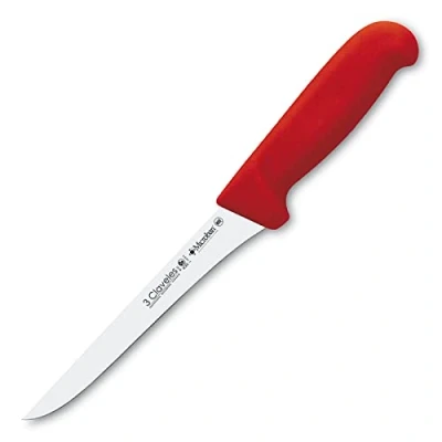 Imagen de 3 Claveles Cuchillo DESHUESAR Proflex Rojo 15 cm 6&quot; FH 3C, Acero Inoxidable, Azul, 26x1.9x1.7000000000000002