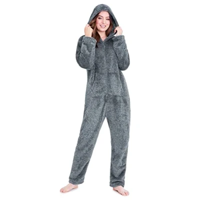 Imagen de CityComfort Pijama Entero Mujer, de Polar Suave Cómodo Calentito S XL (Gris, M)