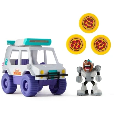 Imagen de DC Comics Teen Titans GO! Coche Lanzador DE Pizzas T Car Y Figura ACCIÓN Cyborg 6070404 Juguetes Niños 4 Años + Regalo Niño Superheroes
