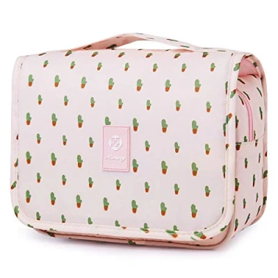 Imagen de Narwey Neceser Colgante Bolsa de Aseo Viaje Maquillaje Organizador Mujer Kit Niñas (Cactus)