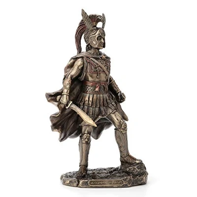 Imagen de Veronese Design Estatua de Guerrero Romano Griego con Acabado Bronce Antiguo Alejandro Magno 12 Pulgadas