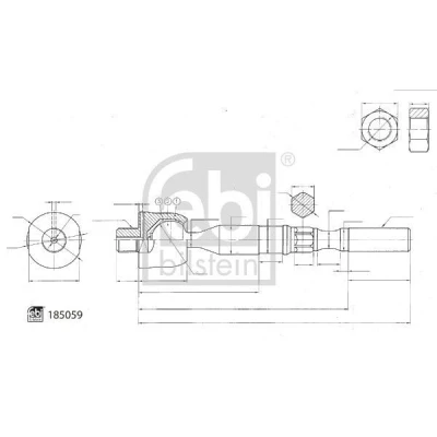Imagen de FEBI BILSTEIN 185059 Rotula Axial de Direccion Eje delantero, izquierda, derecha 226 con contratuerca NISSAN: NT400 Cabstar
