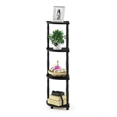 Imagen de Furinno Estantería Tubo Espresso/Negro Clásico 4 niveles